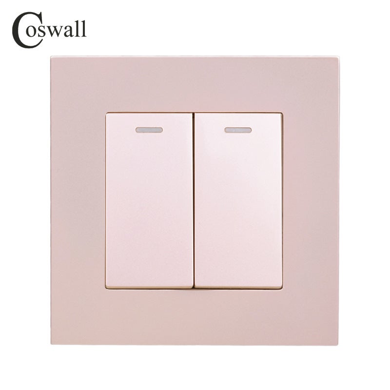 Type 86 Pc Panel White Rocker Switch Two Open Single Control 16A Hidden Wall Switch Double Open Black And White Gray Gold - Image 5